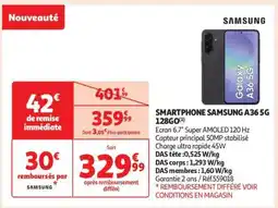 Auchan SMARTPHONE SAMSUNG A36 5G 128G offre