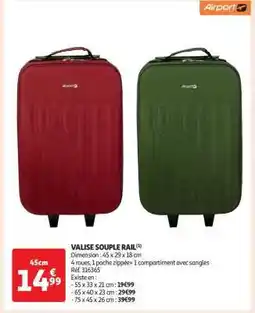 Auchan Valise Souple Rail offre