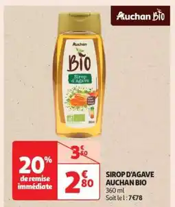 Auchan Sirop D'agave Auchan Bio offre