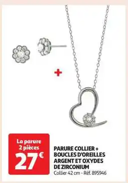 Auchan PARURE COLLIER + BOUCLES D'OREILLES offre