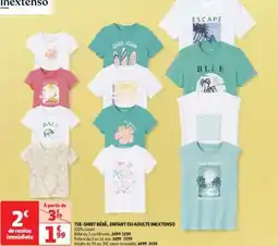 Auchan Tee-Shirt Bébé, Enfant Ou Adulte Inextenso offre