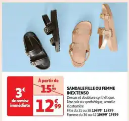 Auchan Sandale Fille Ou Femme Inextenso offre