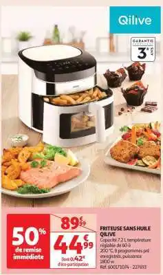 Auchan Friteuse Sans Huile Qilive offre