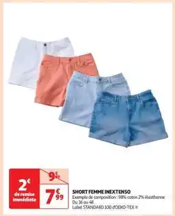 Auchan Short Femme Inextenso offre