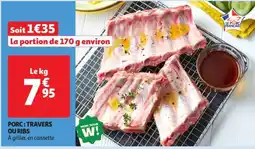 Auchan Porc : Travers Ou Ribs offre