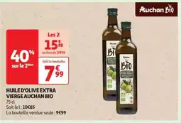 Auchan Huile D'olive Extra Vierge Auchan Bio offre