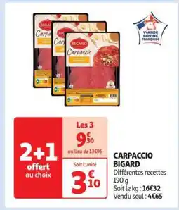 Auchan Carpaccio Bigard offre