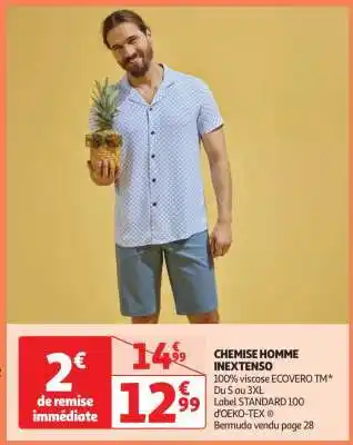 Auchan Chemise Homme Inextenso offre