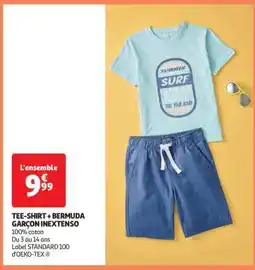 Auchan Tee-Shirt + Bermuda Garçon Inextenso offre