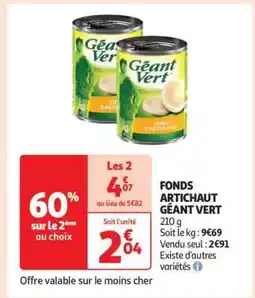 Auchan FONDS ARTICHAUT GÉANT VERT offre