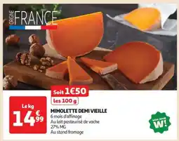 Auchan Mimolette Demi Vieille offre