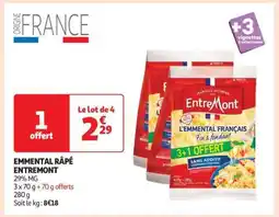 Auchan Emmental Râpé Entremont offre