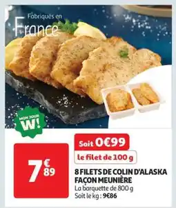 Auchan 8 Filets De Colin D'alaska Façon Meunière offre