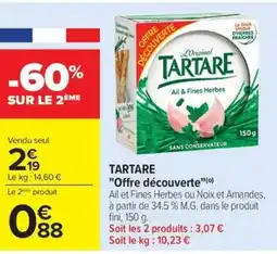 Carrefour Drive TARTARE "Offre découverte " offre