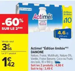 Carrefour Drive DANONE Actimel "Édition limitée" offre
