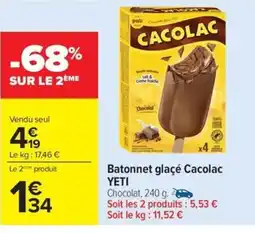 Carrefour Drive YETI Batonnet glaçé Cacolac offre