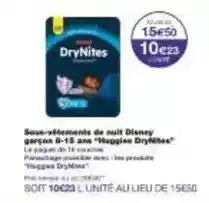 Monoprix Drynites - sour-afternments de nuit disney garçon offre
