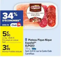 Carrefour Drive ELPOZO Plateau Pique-Nique Español offre
