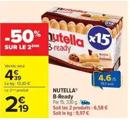 Carrefour Drive NUTELLA B-Ready offre