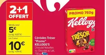 Carrefour Drive KELLOGG'S Céréales Trésor "Promo" offre