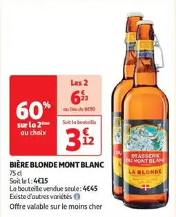 Auchan Drive Bière blonde mont blanc offre