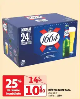 Auchan Drive Biere blonde 1664 offre