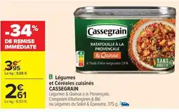 Carrefour Drive CASSEGRAIN Légumes et Céréales cuisinés offre