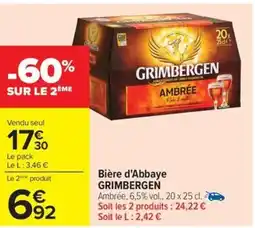 Carrefour Drive GRIMBERGEN Bière d'Abbaye offre