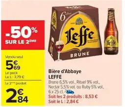 Carrefour Drive LEFFE Bière d'Abbaye offre