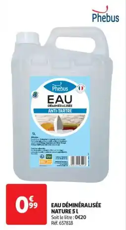 Auchan Drive Eau déminéralisée nature offre