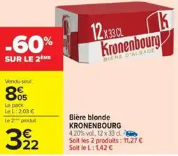 Carrefour Drive KRONENBOURG Bière blonde offre