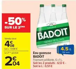 Carrefour Drive BADOIT Eau gazeuse offre