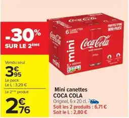 Carrefour Drive COCA COLA Mini canettes offre