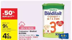 Carrefour Drive BLĂDINA Croissance + BlĂ©dilait offre