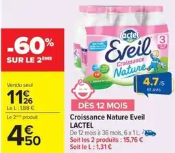 Carrefour Drive LACTEL Croissance Nature Eveil offre