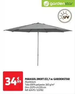 Auchan Drive Parasol droit gardenstar offre