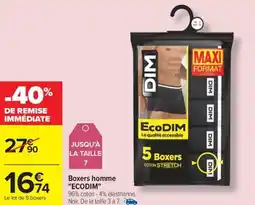 Carrefour Drive "ECODIM" Boxers homme offre