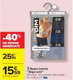 Carrefour Drive DIM Boxers homme "Regul activ" offre