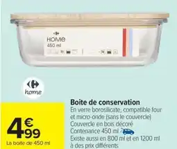 Carrefour Drive Boite de conservation offre