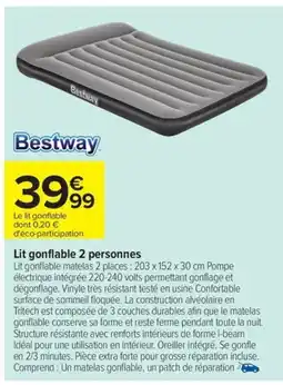 Carrefour Drive BESTWAY Lit gonflable 2 personnes offre