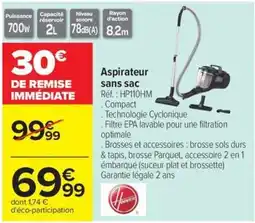 Carrefour Drive Aspirateur sans sac offre