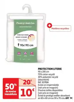 Auchan Drive Protection literie offre