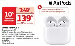 Auchan Drive Apple airpods 4 offre