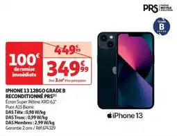 Auchan Drive IPHONE 13 128GO GRADE B RECONDITIONNÉ PRS offre