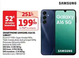 Auchan Drive SMARTPHONE SAMSUNG A16 5G 128GO offre