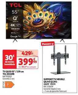 Auchan Drive TV QLED TCL 55C69B offre