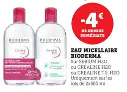 Hyper U Eau micellaire bioderma offre