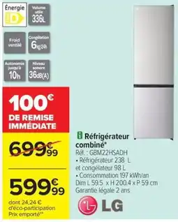 Carrefour Drive Réfrigérateur combiné offre