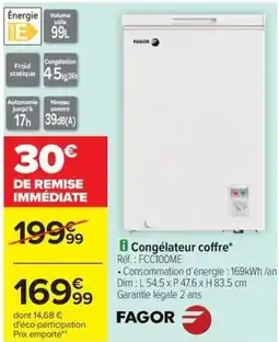 Carrefour Drive Congélateur coffre offre