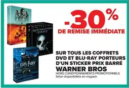 Carrefour Drive Sur tous les coffrets dvd et blu-ray porteurs d'un sticker prix barré warner bros offre